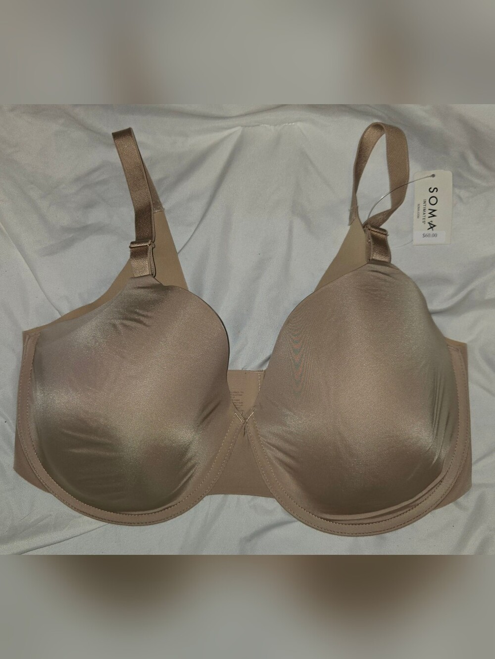 Soma Smooth Nude Underwire Bra Sz 36DDD